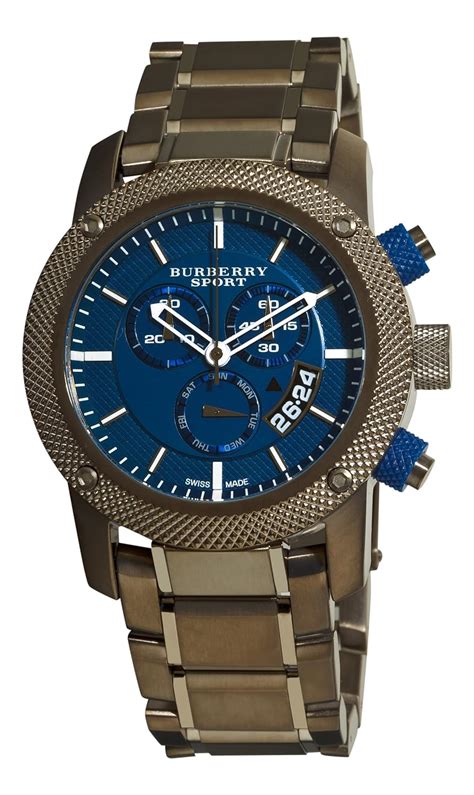 Burberry Men's BU7718 Sport Chrono Blue Chronograph Dial Watch